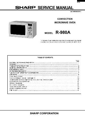 Сервисная инструкция Sharp R-980A ― Manual-Shop.ru
