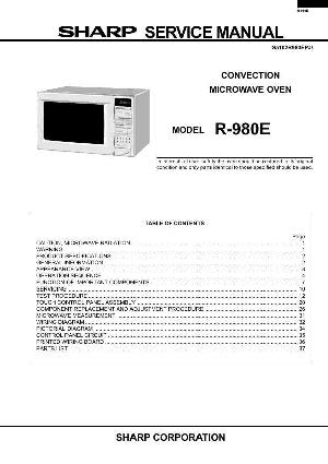 Сервисная инструкция Sharp R-980E ― Manual-Shop.ru