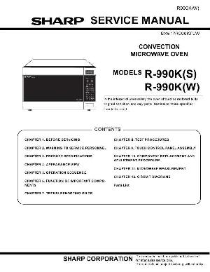 Сервисная инструкция Sharp R-990K ― Manual-Shop.ru