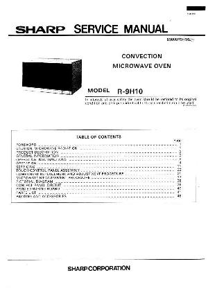 Сервисная инструкция Sharp R-9H10 ― Manual-Shop.ru