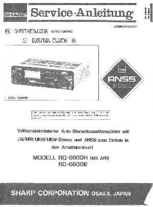Сервисная инструкция Sharp RG-6600H-E ― Manual-Shop.ru