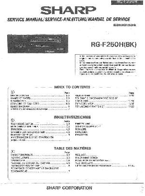 Сервисная инструкция Sharp RG-F250H-BK ― Manual-Shop.ru