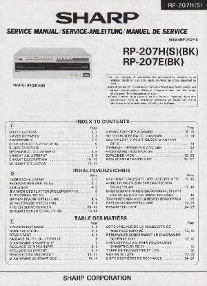 Сервисная инструкция Sharp RP-207E, RP-207H ― Manual-Shop.ru