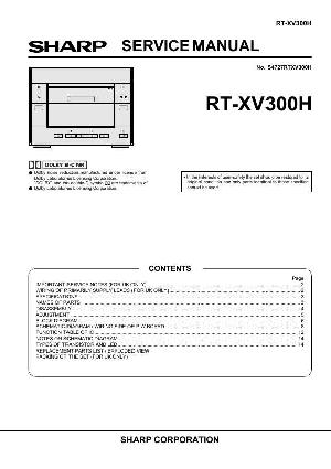 Сервисная инструкция Sharp RT-XV300H ― Manual-Shop.ru