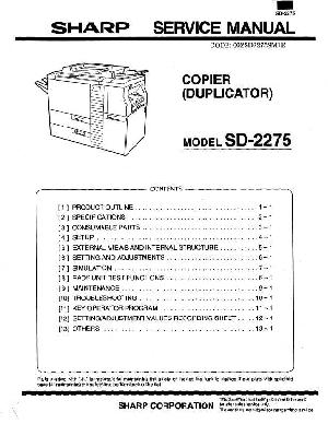 Сервисная инструкция Sharp SD-2275 ― Manual-Shop.ru