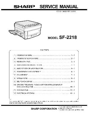 Сервисная инструкция Sharp SF-2218 ― Manual-Shop.ru