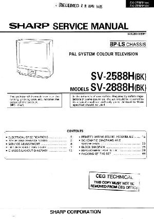 Сервисная инструкция Sharp SV-2888H ― Manual-Shop.ru