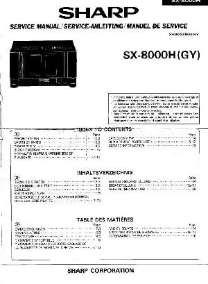 Сервисная инструкция Sharp SX-8000H ― Manual-Shop.ru