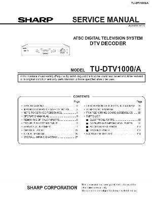 Сервисная инструкция Sharp TU-DTV100 ― Manual-Shop.ru