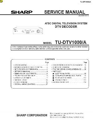 Сервисная инструкция Sharp TU-DTV1000 ― Manual-Shop.ru