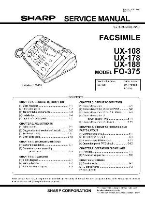 Сервисная инструкция Sharp UX-188 ― Manual-Shop.ru