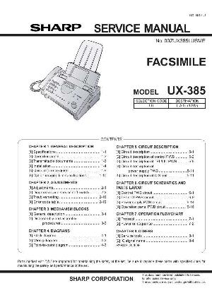 Сервисная инструкция Sharp UX-385 ― Manual-Shop.ru