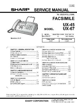 Сервисная инструкция Sharp UX-45 67 ― Manual-Shop.ru
