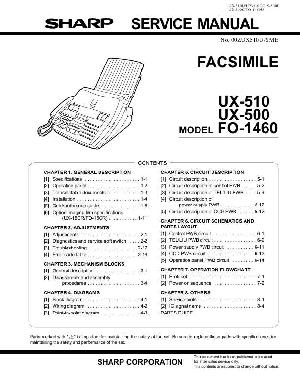 Сервисная инструкция Sharp UX-500, UX-510, FO-1460 ― Manual-Shop.ru