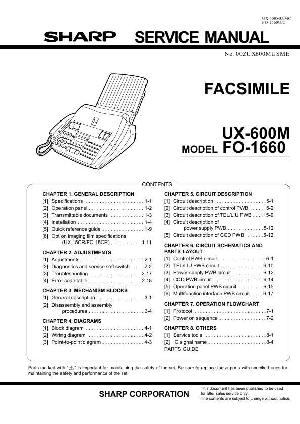 Сервисная инструкция Sharp UX-600M ― Manual-Shop.ru
