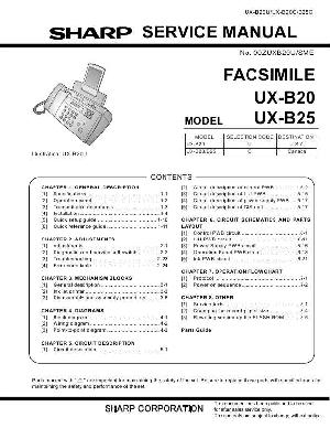 Сервисная инструкция Sharp UX-B20 ― Manual-Shop.ru