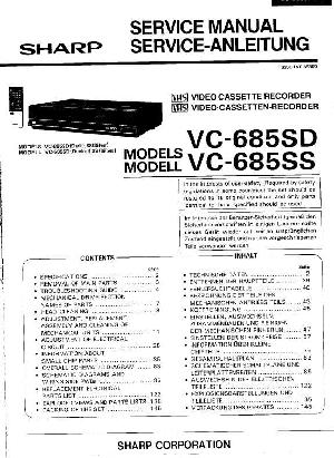 Сервисная инструкция Sharp VC-685SD, SS ― Manual-Shop.ru