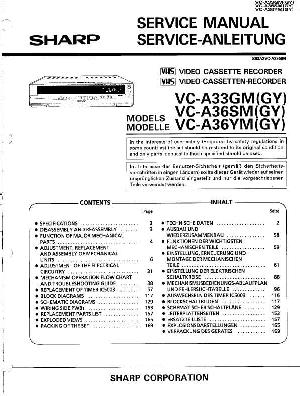 Сервисная инструкция Sharp VC-A33GM, VC-A36SM, VC-A36YM ― Manual-Shop.ru