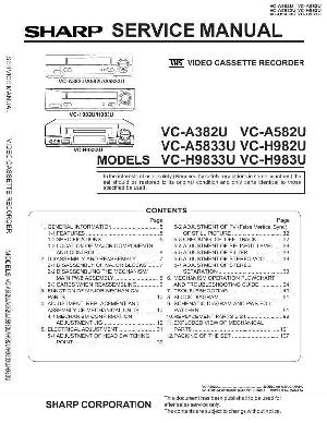 Сервисная инструкция Sharp VC-A382U, VC-A582U, VC-A5833U, VC-H982U, VC-H983U, VC-H9833U ― Manual-Shop.ru