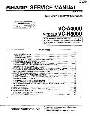 Сервисная инструкция Sharp VC-A400U, VC-H800U ― Manual-Shop.ru