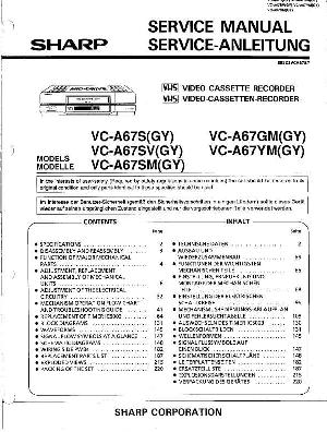 Сервисная инструкция Sharp VC-A67 ― Manual-Shop.ru