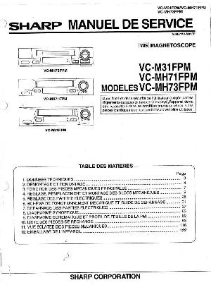 Сервисная инструкция Sharp VC-M31, VC-MH71FPM, VC-MH73FPM ― Manual-Shop.ru