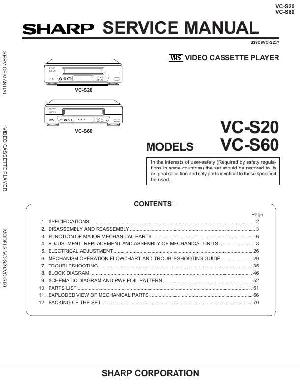 Сервисная инструкция Sharp VC-S20 S60 ― Manual-Shop.ru