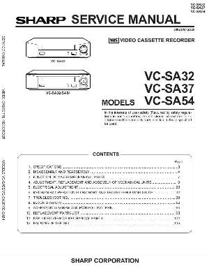 Сервисная инструкция Sharp VC-SA32, VC-SA37, VC-SA54 ― Manual-Shop.ru