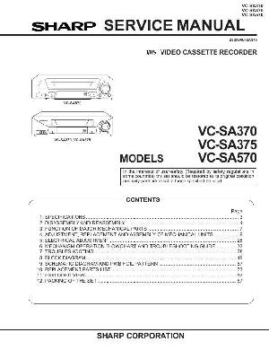 Сервисная инструкция Sharp VC-SA370, VC-SA375, VC-SA570 ― Manual-Shop.ru