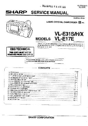 Service manual Sharp VL-E17E, VL-E31 ― Manual-Shop.ru