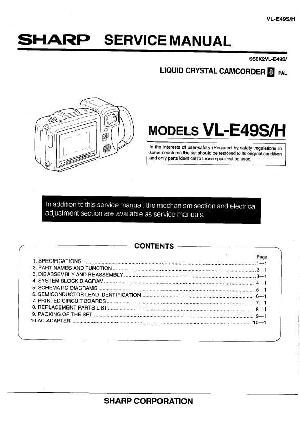 Сервисная инструкция Sharp VL-E49 ― Manual-Shop.ru