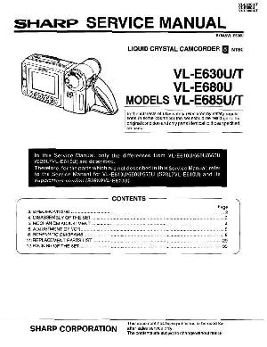 Сервисная инструкция Sharp VL-E630, VL-E680, VL-E685 ― Manual-Shop.ru