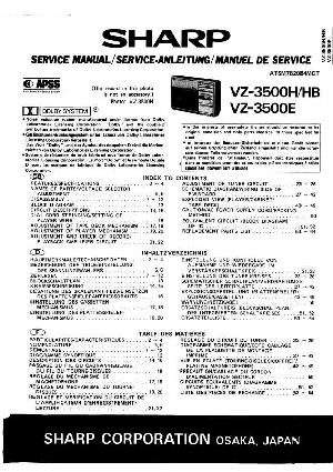 Сервисная инструкция Sharp VZ-3500H, VZ-3500HB, VZ-3500E ― Manual-Shop.ru
