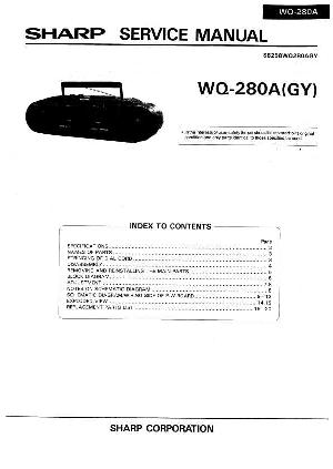 Сервисная инструкция Sharp WQ-280A ― Manual-Shop.ru