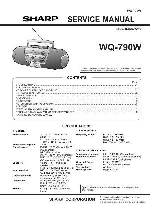 Сервисная инструкция Sharp WQ-790W ― Manual-Shop.ru