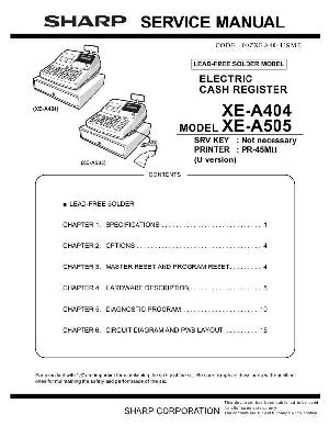 Сервисная инструкция Sharp XE-A404, XE-A505 ― Manual-Shop.ru