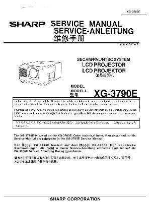 Сервисная инструкция Sharp XG-3790E ― Manual-Shop.ru