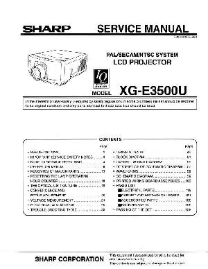 Сервисная инструкция Sharp XG-E3500U ― Manual-Shop.ru