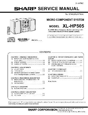 Сервисная инструкция Sharp XL-HP505 ― Manual-Shop.ru