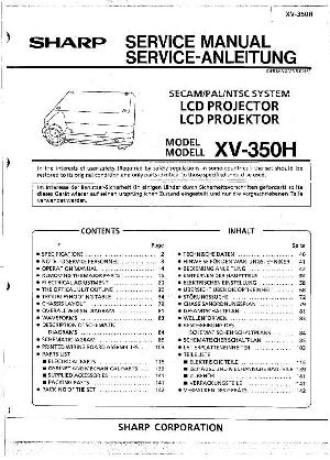 Сервисная инструкция Sharp XV-350H ― Manual-Shop.ru