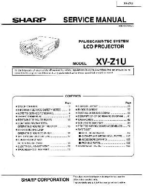 Сервисная инструкция Sharp XV-Z1U ― Manual-Shop.ru