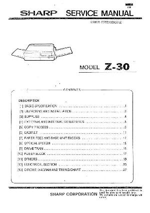 Сервисная инструкция Sharp Z-30 ― Manual-Shop.ru