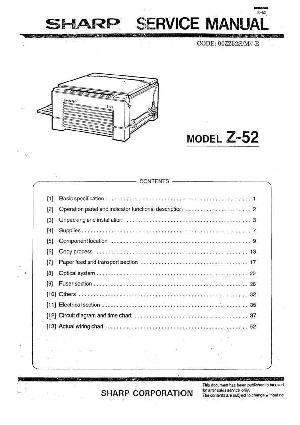 Сервисная инструкция Sharp Z-52 ― Manual-Shop.ru