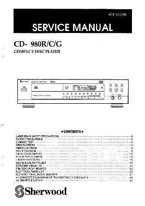 Service manual Sherwood CD-980R ― Manual-Shop.ru
