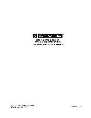 Сервисная инструкция SHURE SE-30, 30-2E ― Manual-Shop.ru