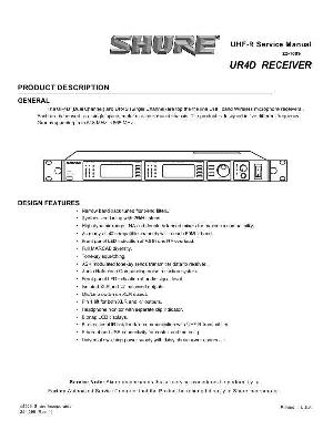 Service manual SHURE UR-4D ― Manual-Shop.ru