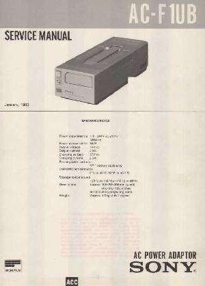 Service manual Sony AC-F1UB ― Manual-Shop.ru