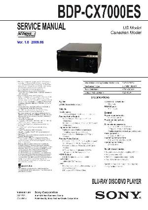 Service manual Sony BDP-CX7000ES ― Manual-Shop.ru