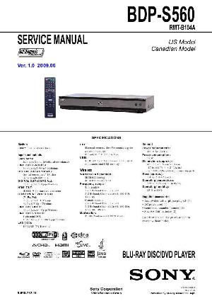 Service manual Sony BDP-S560 ― Manual-Shop.ru