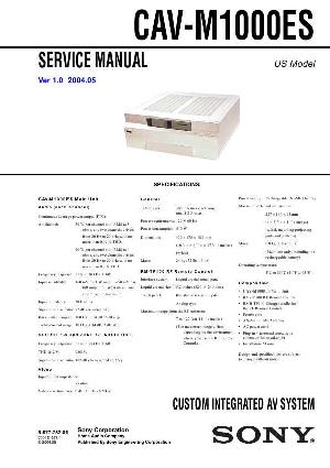 Service manual Sony CAV-M1000ES ― Manual-Shop.ru